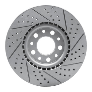R1 13-23 Chrysler 200 Front Left Drilled & Slotted Geo-Carbon Rotor
