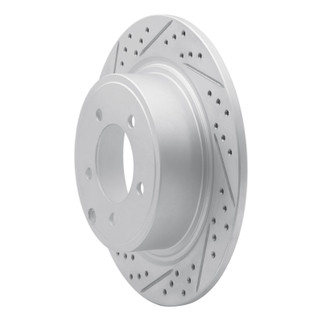 R1 07-17 Chrysler Sebring Rear Left Drilled & Slotted Geo-Carbon Rotor