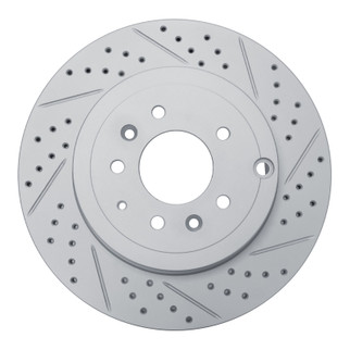 R1 07-15 Mazda Cx-9 Rear Right Drilled & Slotted Geo-Carbon Rotor