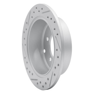 R1 07-17 Chrysler Sebring Rear Right Drilled & Slotted Geo-Carbon Rotor