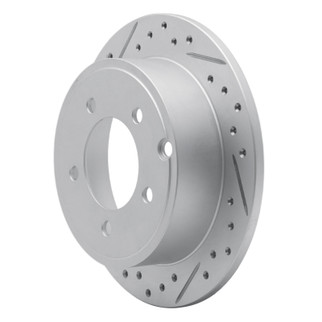 R1 07-17 Chrysler Sebring Rear Left Drilled & Slotted Geo-Carbon Rotor