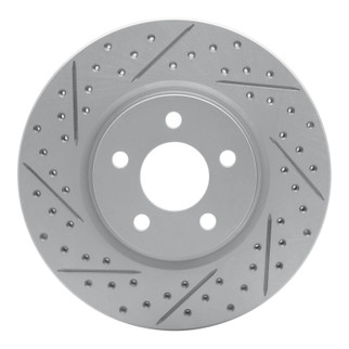 R1 03-09 Chrysler Pt Cruiser Front Left Drilled & Slotted Geo-Carbon Rotor