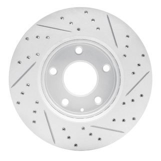 R1 14-24 Mazda 3 Front Left Drilled & Slotted Geo-Carbon Rotor