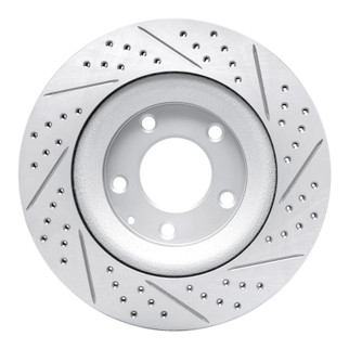 R1 04-11 Mazda Rx-8 Rear Left Drilled & Slotted Geo-Carbon Rotor