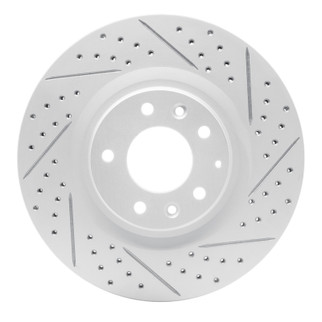 R1 04-11 Mazda Rx-8 Front Right Drilled & Slotted Geo-Carbon Rotor