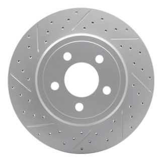 R1 16-24 Mini Cooper Countryman Front Left Drilled & Slotted Geo-Carbon Rotor