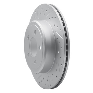 R1 16-24 Mini Cooper Countryman Front Left Drilled & Slotted Geo-Carbon Rotor