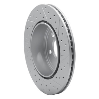 R1 16-24 Mini Cooper Countryman Front Left Drilled & Slotted Geo-Carbon Rotor