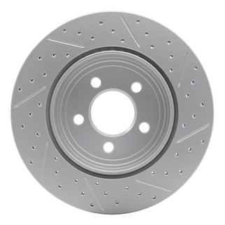 R1 16-24 Mini Cooper Countryman Front Left Drilled & Slotted Geo-Carbon Rotor