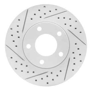 R1 04-13 Mazda 3 Front Left Drilled & Slotted Geo-Carbon Rotor