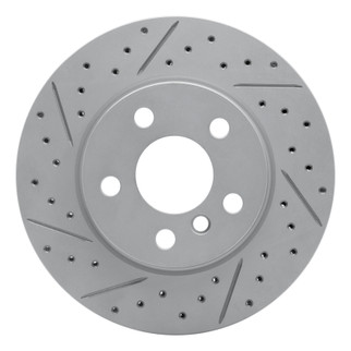 R1 14-24 Mini Cooper (Excl Clubman Front Left Drilled & Slotted Geo-Carbon Rotor