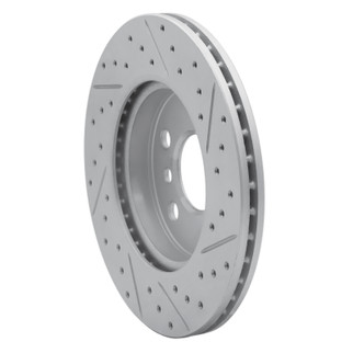 R1 14-24 Mini Cooper (Excl Clubman Front Left Drilled & Slotted Geo-Carbon Rotor