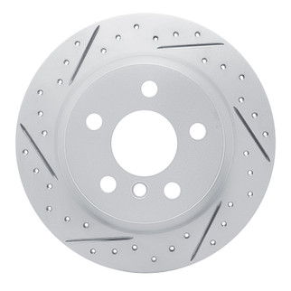 R1 14-25 BMW I3 Rear Left Drilled & Slotted Geo-Carbon Rotor