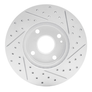 R1 94-02 Mazda Miata Front Left Drilled & Slotted Geo-Carbon Rotor