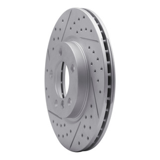 R1 11-16 Mini Cooper Countryman Front Left Drilled & Slotted Geo-Carbon Rotor
