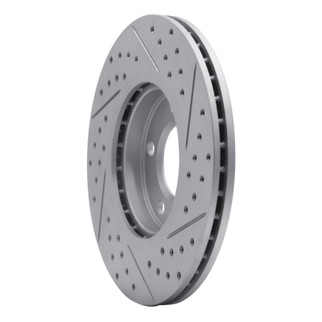 R1 11-16 Mini Cooper Countryman Front Left Drilled & Slotted Geo-Carbon Rotor