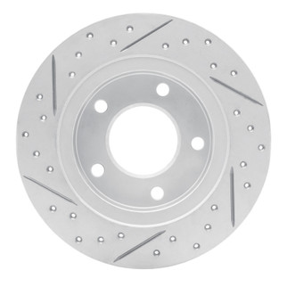 R1 93-03 Ford Probe Rear Right Drilled & Slotted Geo-Carbon Rotor