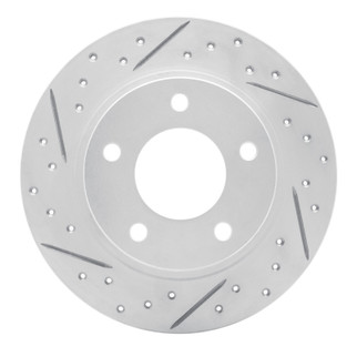 R1 93-03 Ford Probe Rear Left Drilled & Slotted Geo-Carbon Rotor