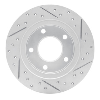 R1 93-03 Ford Probe Rear Left Drilled & Slotted Geo-Carbon Rotor