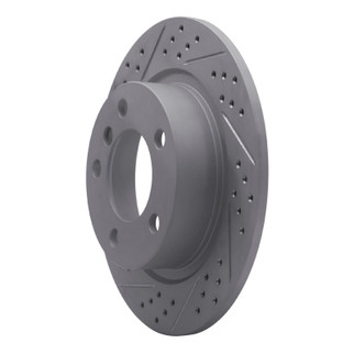 R1 11-16 Mini Cooper Countryman Rear Left Drilled & Slotted Geo-Carbon Rotor