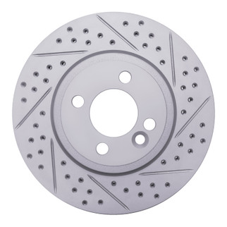 R1 07-15 Mini Cooper (Excl Clubman Front Right Drilled & Slotted Geo-Carbon Rotor
