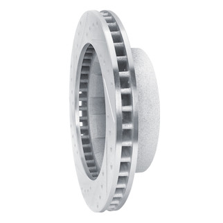 R1 76-79 Ford F-250 4WD (Excl Super Duty) Front Right Drilled & Slotted Silver Brake Rotor