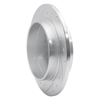R1 95-97 Volvo 960 Rear Right Drilled & Slotted Silver Brake Rotor