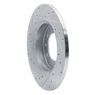 R1 81-85 Toyota Pickup Front Right Drilled & Slotted Silver Brake Rotor