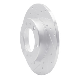 R1 81-85 Toyota 4Runner Front Left Drilled & Slotted Silver Brake Rotor