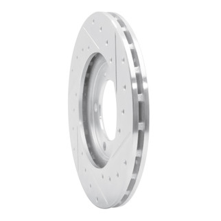 R1 79-83 Toyota Pickup Front Left Drilled & Slotted Silver Brake Rotor