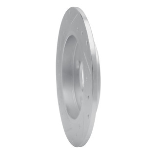 R1 12-18 Toyota Yaris (USA/Canada) Rear Right Drilled & Slotted Silver Brake Rotor