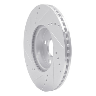 R1 12-18 Toyota Yaris (USA/Canada) Front Right Drilled & Slotted Silver Brake Rotor