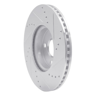 R1 12-18 Toyota Yaris (USA/Canada) Front Left Drilled & Slotted Silver Brake Rotor