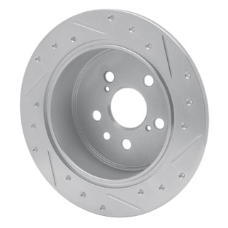 R1 94-95 Toyota Celica Rear Left Drilled & Slotted Silver Brake Rotor