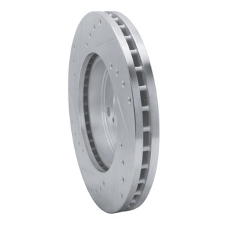 R1 92-95 Toyota MR2 Front Right Drilled & Slotted Silver Brake Rotor