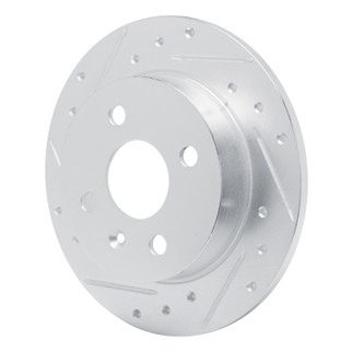 R1 00-05 Chevrolet ASTRA (Mexico) Rear Left Drilled & Slotted Silver Brake Rotor