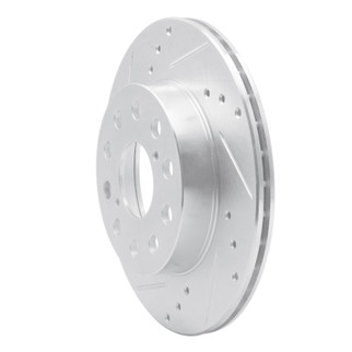 R1 91-95 Toyota MR2 Rear Left Drilled & Slotted Silver Brake Rotor
