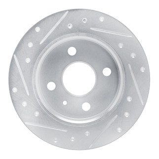 R1 00-05 Chevrolet ASTRA (Mexico) Rear Right Drilled & Slotted Silver Brake Rotor