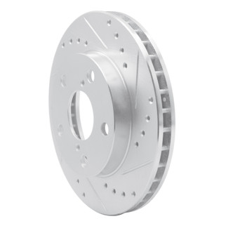 R1 91-95 Toyota MR2 Front Right Drilled & Slotted Silver Brake Rotor