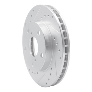 R1 91-95 Toyota MR2 Front Left Drilled & Slotted Silver Brake Rotor