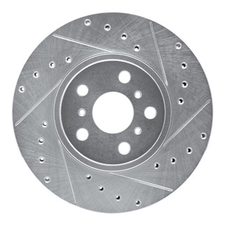 R1 90-93 Toyota Celica Front Right Drilled & Slotted Silver Brake Rotor