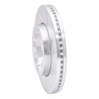 R1 03-06 Renault Laguna (Mexico) Front Right Drilled & Slotted Silver Brake Rotor