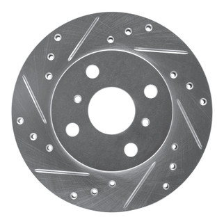 R1 90-91 Toyota Celica Front Left Drilled & Slotted Silver Brake Rotor