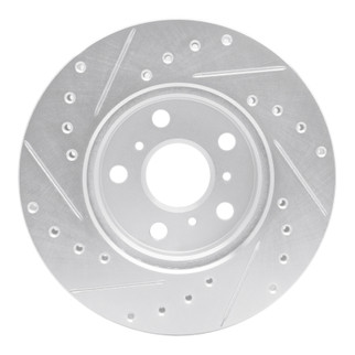 R1 88-93 Toyota Celica Front Right Drilled & Slotted Silver Brake Rotor