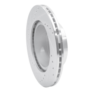 R1 89-92 Toyota Cressida Front Right Drilled & Slotted Silver Brake Rotor