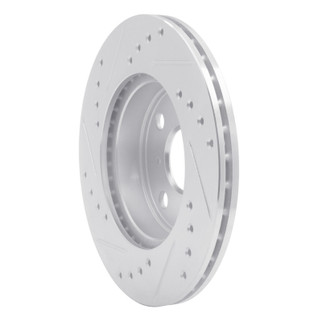 R1 85-88 Chevrolet Nova Front Right Drilled & Slotted Silver Brake Rotor