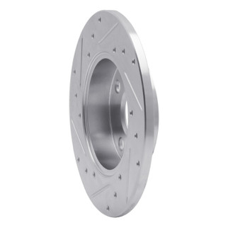 R1 83-90 Toyota Tercel Front Right Drilled & Slotted Silver Brake Rotor