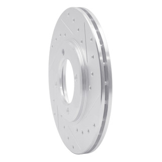 R1 81-82 Toyota Cressida Front Right Drilled & Slotted Silver Brake Rotor