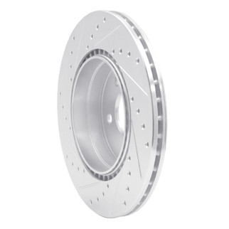 R1 93-02 Mercedes-Benz SL500 Rear Right Drilled & Slotted Silver Brake Rotor