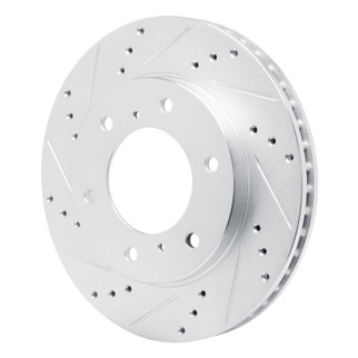R1 07-17 Mitsubishi L200 (Mexico) Front Left Drilled & Slotted Silver Brake Rotor